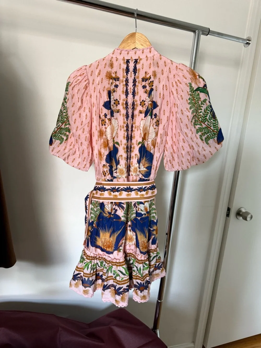 Farm Rio Dream Garden Puff-Sleeve Mini Dress - Picture 8 of 8